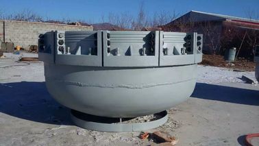 φ 1600mm Ống nhựa End Caps Nửa Vòng Pot Shape 1900 * 950mm Kích thước bên ngoài