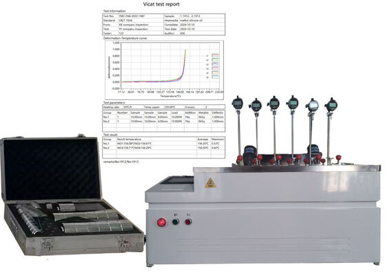Máy thí nghiệm HDT VICAT với hệ thống kiểm soát nhiệt độ tiên tiến đảm bảo gia nhiệt đồng đều trong quá trình thử nghiệm polymer